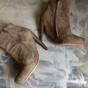 MM6 maison martin margiela ankle booties taupe